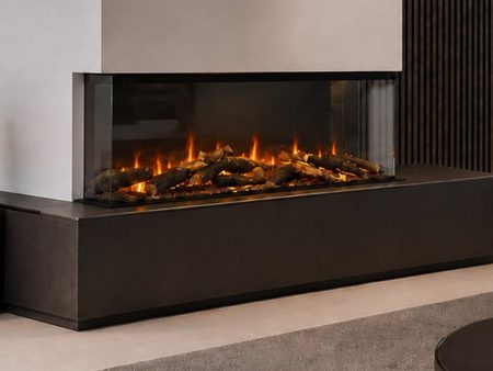 125cm 3-zijdige haard