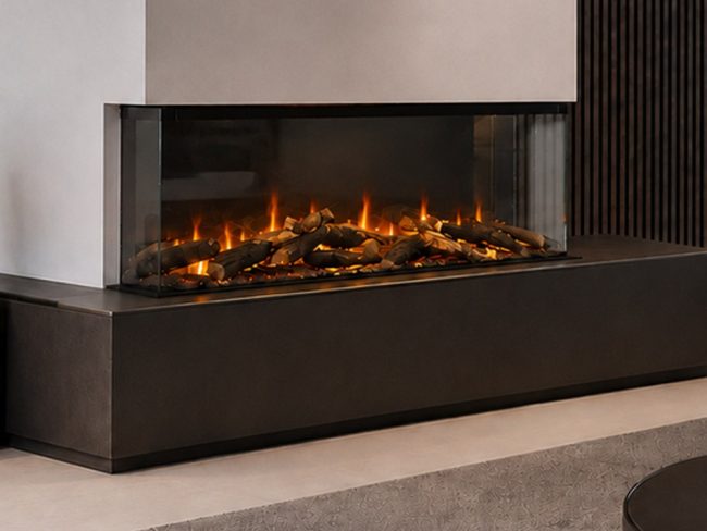 125cm 3-zijdige haard