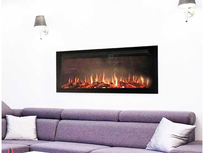 Modern fires Wandhaard met verwarming 127cm
